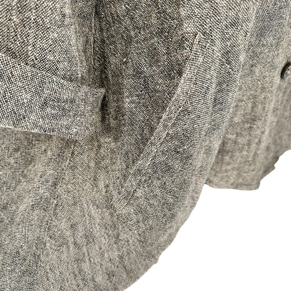 Stijfselkissie Shirt Jacket Womens XS Gray Textured Linen Drape Style Pockets - Picture 4 of 13